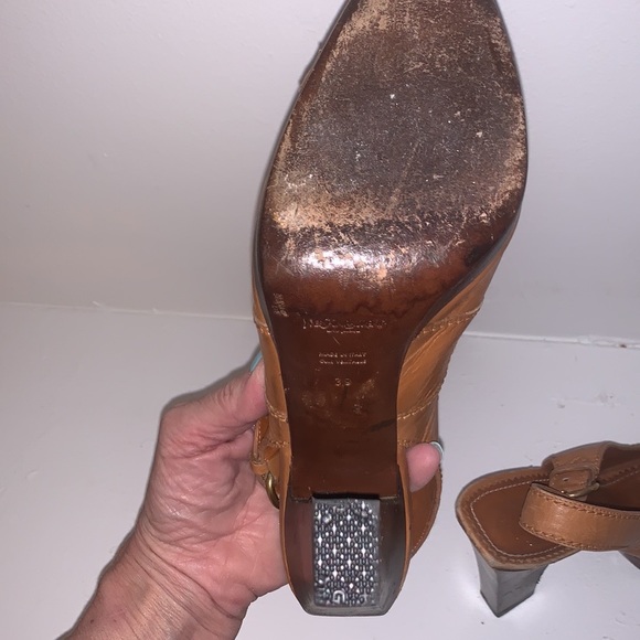 YSL sling backs with comfortable stacked heels - Picture 11 of 12